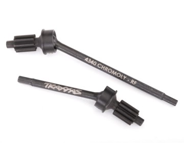 Traxxas Axle shaft, front, heavy duty (left & right)/ portal drive input gear (machined) (2) (assembled)