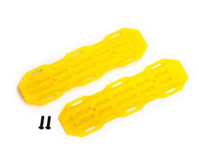 Traxxas Traction boards, yellow/ mounting hardware