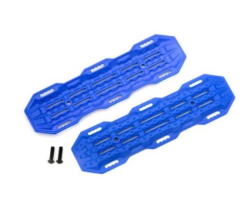 Traxxas Traction boards, blue/ mounting hardware