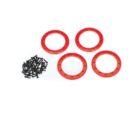 Traxxas Beadlock rings, red (2.2