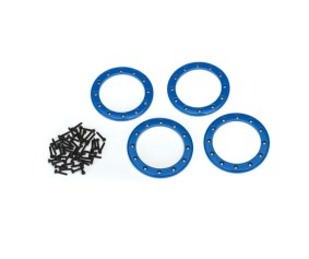 Traxxas Beadlock rings, blue (2.2