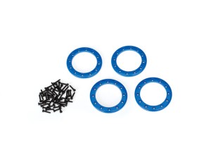 Traxxas Beadlock rings, Blue (1.9