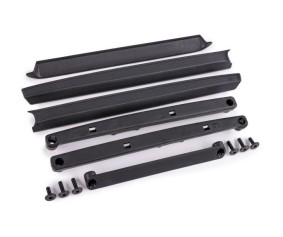 Traxxas Bed Rails (left & right), Rail Retainers (left & right), Tailgate Cover, Tailgate Cover Retainer. 3x10mm CS (4), 3x8mm FCS (2) (fits #8187 series bodies)