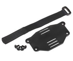 Traxxas Battery plate/ battery strap/ 3x8 flathead screws (4) (requires #8072 inner fenders)