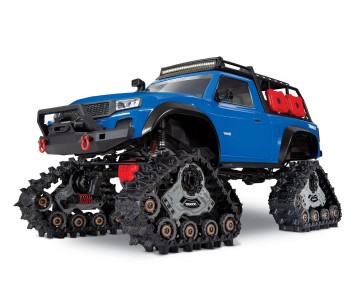 Traxxas TRX-4 with Deep-Terrain Traxx w/ Tires and Wheels: 1/10 Scale 4WD Electric Truck - Blue. Ready-to-Race with TQ 2.4GHz Radio System, XL-5 HV ESC (fwd/rev) and Titan 550 motor and Painted Clipless Body (Requires battery and charger)