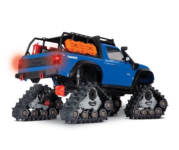 Traxxas TRX-4 with Deep-Terrain Traxx w/ Tires and Wheels: 1/10 Scale 4WD Electric Truck - Blue. Ready-to-Race with TQ 2.4GHz Radio System, XL-5 HV ESC (fwd/rev) and Titan 550 motor and Painted Clipless Body (Requires battery and charger)