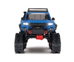 Traxxas TRX-4 with Deep-Terrain Traxx w/ Tires and Wheels: 1/10 Scale 4WD Electric Truck - Blue. Ready-to-Race with TQ 2.4GHz Radio System, XL-5 HV ESC (fwd/rev) and Titan 550 motor and Painted Clipless Body (Requires battery and charger)