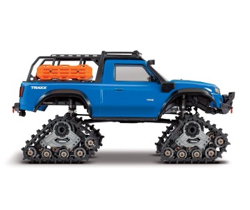 Traxxas TRX-4 with Deep-Terrain Traxx w/ Tires and Wheels: 1/10 Scale 4WD Electric Truck - Blue. Ready-to-Race with TQ 2.4GHz Radio System, XL-5 HV ESC (fwd/rev) and Titan 550 motor and Painted Clipless Body (Requires battery and charger)