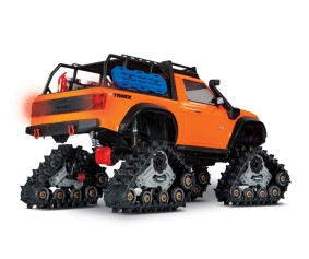 Traxxas TRX-4 with Deep-Terrain Traxx with Tires and Wheels: 1/10 Scale 4WD Electric Truck - Orange. Ready-to-Race with TQ 2.4GHz Radio System, XL-5 HV ESC (fwd/rev) and Titan 550 motor and Painted Clipless Body (Requires battery and charger)