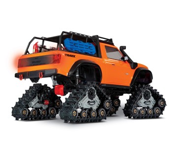 Traxxas TRX-4 with Deep-Terrain Traxx with Tires and Wheels: 1/10 Scale 4WD Electric Truck - Orange. Ready-to-Race with TQ 2.4GHz Radio System, XL-5 HV ESC (fwd/rev) and Titan 550 motor and Painted Clipless Body (Requires battery and charger)