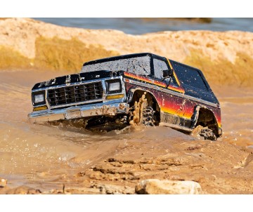 Traxxas TRX-4 Scale and Trail Crawler with 1979 Ford Bronco Clipless Body: 4WD Electric Truck with TQi Traxxas Link Enabled 2.4GHz Radio System (Requires Battery and Charger (Sold Separately) - Sun