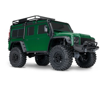 Traxxas TRX-4 Scale and Trail 1/10 4WD Electric Truck with Land Rover Defender Body, Clipless Mounting (requires battery and charger) - Green