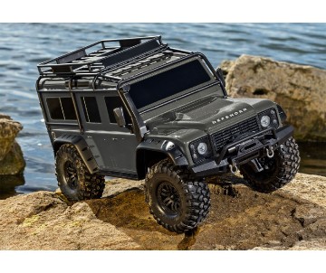 Traxxas TRX-4 Scale and Trail 1/10 4WD Electric Truck with Land Rover Defender Body, Clipless Mounting (requires battery and charger) - Green