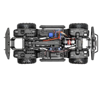 Traxxas TRX-4 Scale and Trail 1/10 4WD Electric Truck with Land Rover Defender Body, Clipless Mounting (requires battery and charger) - Red