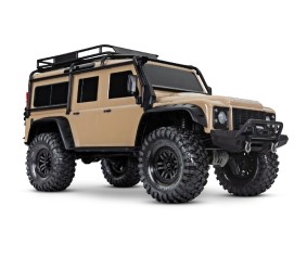 Traxxas TRX-4 Scale and Trail 1/10 4WD Electric Truck with Land Rover Defender Body, Clipless Mounting (requires battery and charger) - Sand