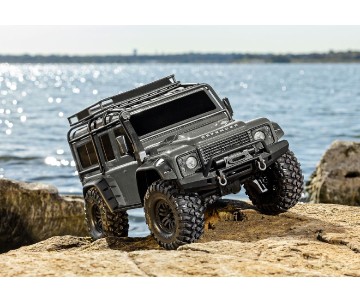 Traxxas TRX-4 Scale and Trail 1/10 4WD Electric Truck with Land Rover Defender Body, Clipless Mounting (requires battery and charger) - Sand
