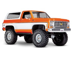 Traxxas TRX-4 Scale and Trail Crawler with 1979 Chevrolet Blazer Clipless Body: 4WD Electric Truck with TQi Traxxas Link Enabled 2.4GHz Radio System  (Requires Battery and Charger -Sold Separately) - Orange