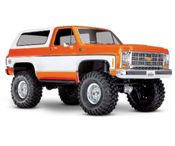 Traxxas TRX-4 Scale and Trail Crawler with 1979 Chevrolet Blazer Clipless Body: 4WD Electric Truck with TQi Traxxas Link Enabled 2.4GHz Radio System  (Requires Battery and Charger -Sold Separately) - Orange