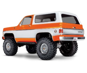 Traxxas TRX-4 Scale and Trail Crawler with 1979 Chevrolet Blazer Clipless Body: 4WD Electric Truck with TQi Traxxas Link Enabled 2.4GHz Radio System  (Requires Battery and Charger -Sold Separately) - Orange