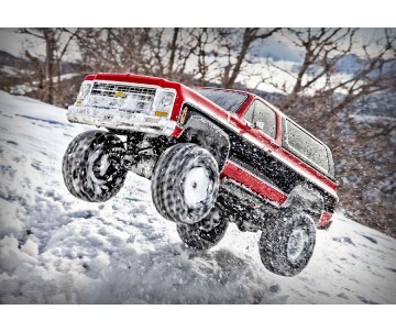 Traxxas TRX-4 Scale and Trail Crawler with 1979 Chevrolet Blazer Clipless Body: 4WD Electric Truck with TQi Traxxas Link Enabled 2.4GHz Radio System  (Requires Battery and Charger -Sold Separately) - Orange