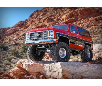 Traxxas TRX-4 Scale and Trail Crawler with 1979 Chevrolet Blazer Clipless Body: 4WD Electric Truck with TQi Traxxas Link Enabled 2.4GHz Radio System  (Requires Battery and Charger -Sold Separately) - Orange