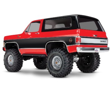 Traxxas TRX-4 Scale and Trail Crawler with 1979 Chevrolet Blazer Clipless Body: 4WD Electric Truck with TQi Traxxas Link Enabled 2.4GHz Radio System (Requires Battery and Charger -Sold Separately) - Red