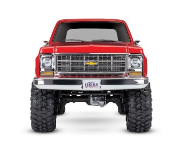 Traxxas TRX-4 Scale and Trail Crawler with 1979 Chevrolet Blazer Clipless Body: 4WD Electric Truck with TQi Traxxas Link Enabled 2.4GHz Radio System (Requires Battery and Charger -Sold Separately) - Red