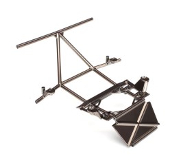 Traxxas Tube chassis, center section, front (satin black chrome-plated)