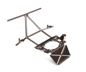 Traxxas Tube chassis, center section, front (satin black chrome-plated)