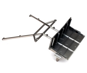 Traxxas Tube chassis, center section, rear (satin black chrome-plated)