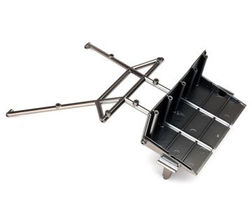 Traxxas Tube chassis, center section, rear (satin black chrome-plated)