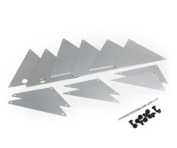 Traxxas Tube chassis, inner panels (silver aluminum) (front (2)/ wheel well (4)/ middle (4)/ rear (2))