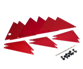 Traxxas Tube chassis, inner panels, aluminum (red-anodized) (front (2)/ wheel well (4)/ middle (4)/ rear (2))