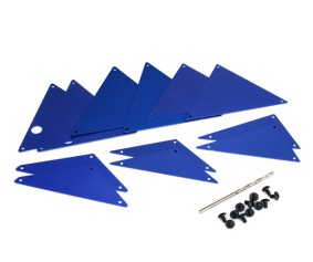 Traxxas Tube chassis, inner panels, aluminum (blue-anodized) (front (2)/ wheel well (4)/ middle (4)/ rear (2))