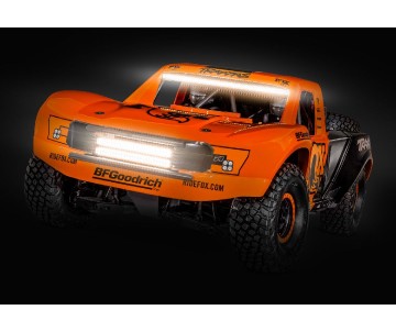 Traxxas Unlimited Desert Racer: Pro-Scale 4WD race truck. Ready-To-Race with Traxxas Stability Management, TQi 2.4GHz radio system, VXL-6s brushless power system, factory-installed LED Lighting, and licensed race replica painted body. - Fox Racing Edition Traxxas Unlimited Desert Racer: Pro-Scale 4WD race truck. Ready-To-Race with Traxxas Stability Management, TQi 2.4GHz radio system, VXL-6s brushless power system, factory-installed LED Lighting, and licensed race replica painted body. - Fox Racing Edition