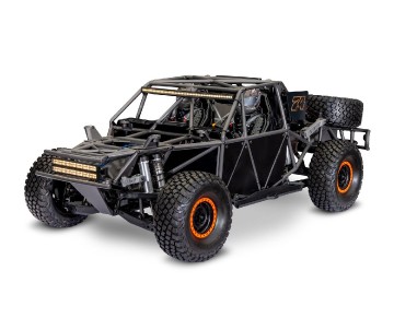 Traxxas Unlimited Desert Racer: Pro-Scale 4WD race truck. Ready-To-Race with Traxxas Stability Management, TQi 2.4GHz radio system, VXL-6s brushless power system, factory-installed LED Lighting, and licensed race replica painted body. - Rigid Industries E