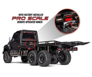 TraxxasTRX-6 Ultimate RC Hauler: 1/10 Scale 6X6 Electric Flatbed Truck. Ready-to-Drive with TQi Traxxas Link Enabled 2.4GHz Radio System, XL-5 HV ESC (fwd/rev) and Pro Scale Winch, Black