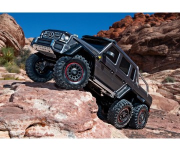 Traxxas Mercedes-Benz G 63 AMG TRX6 6x6 1/10 Crawler, XL-5 HV, LED Lights, Silver
