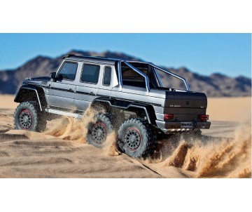 Traxxas Mercedes-Benz G 63 AMG TRX6 6x6 1/10 Crawler, XL-5 HV, LED Lights, Silver