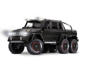 Traxxas TRX-6 Scale and Trail Crawler with Mercedes-Benz® G 63® AMG Clipless Body: 6X6 Electric Trail Truck with TQi™ Traxxas Link™ Enabled 2.4GHz Radio System - Black