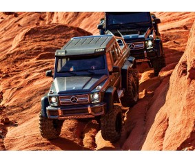 Traxxas TRX-6 Scale and Trail Crawler with Mercedes-Benz® G 63® AMG Clipless Body: 6X6 Electric Trail Truck with TQi™ Traxxas Link™ Enabled 2.4GHz Radio System - Black