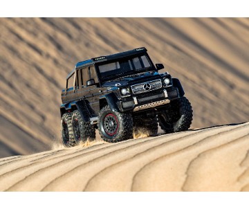 Traxxas TRX-6 Scale and Trail Crawler with Mercedes-Benz® G 63® AMG Clipless Body: 6X6 Electric Trail Truck with TQi™ Traxxas Link™ Enabled 2.4GHz Radio System - Black Traxxas TRX-6 Scale and Trail Crawler with Mercedes-Benz® G 63® AMG Clipless Body: 6X6 Electric Trail Truck with TQi™ Traxxas Link™ Enabled 2.4GHz Radio System - Black