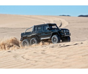 Traxxas TRX-6 Scale and Trail Crawler with Mercedes-Benz® G 63® AMG Clipless Body: 6X6 Electric Trail Truck with TQi™ Traxxas Link™ Enabled 2.4GHz Radio System - Black Traxxas TRX-6 Scale and Trail Crawler with Mercedes-Benz® G 63® AMG Clipless Body: 6X6 Electric Trail Truck with TQi™ Traxxas Link™ Enabled 2.4GHz Radio System - Black