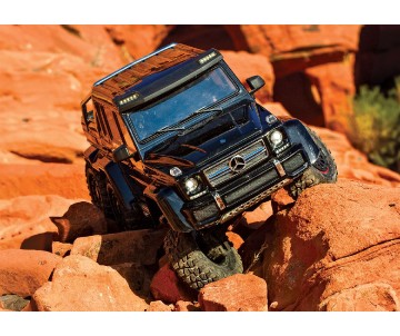 Traxxas TRX-6 Scale and Trail Crawler with Mercedes-Benz® G 63® AMG Clipless Body: 6X6 Electric Trail Truck with TQi™ Traxxas Link™ Enabled 2.4GHz Radio System - Silver