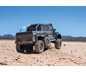 Traxxas TRX-6 Scale and Trail Crawler with Mercedes-Benz® G 63® AMG Clipless Body: 6X6 Electric Trail Truck with TQi™ Traxxas Link™ Enabled 2.4GHz Radio System - Silver