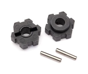 Traxxas Wheel hubs, hex (2)/ 2.5x12 pins (2)