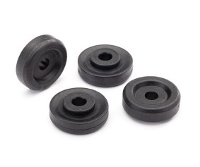 Traxxas Wheel washers, black (4)