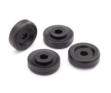 Traxxas Wheel washers, black (4)