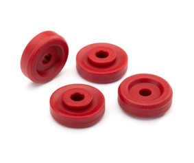 Traxxas Wheel washers, red (4)