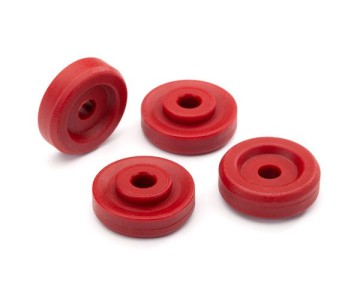 Traxxas Wheel washers, red (4)